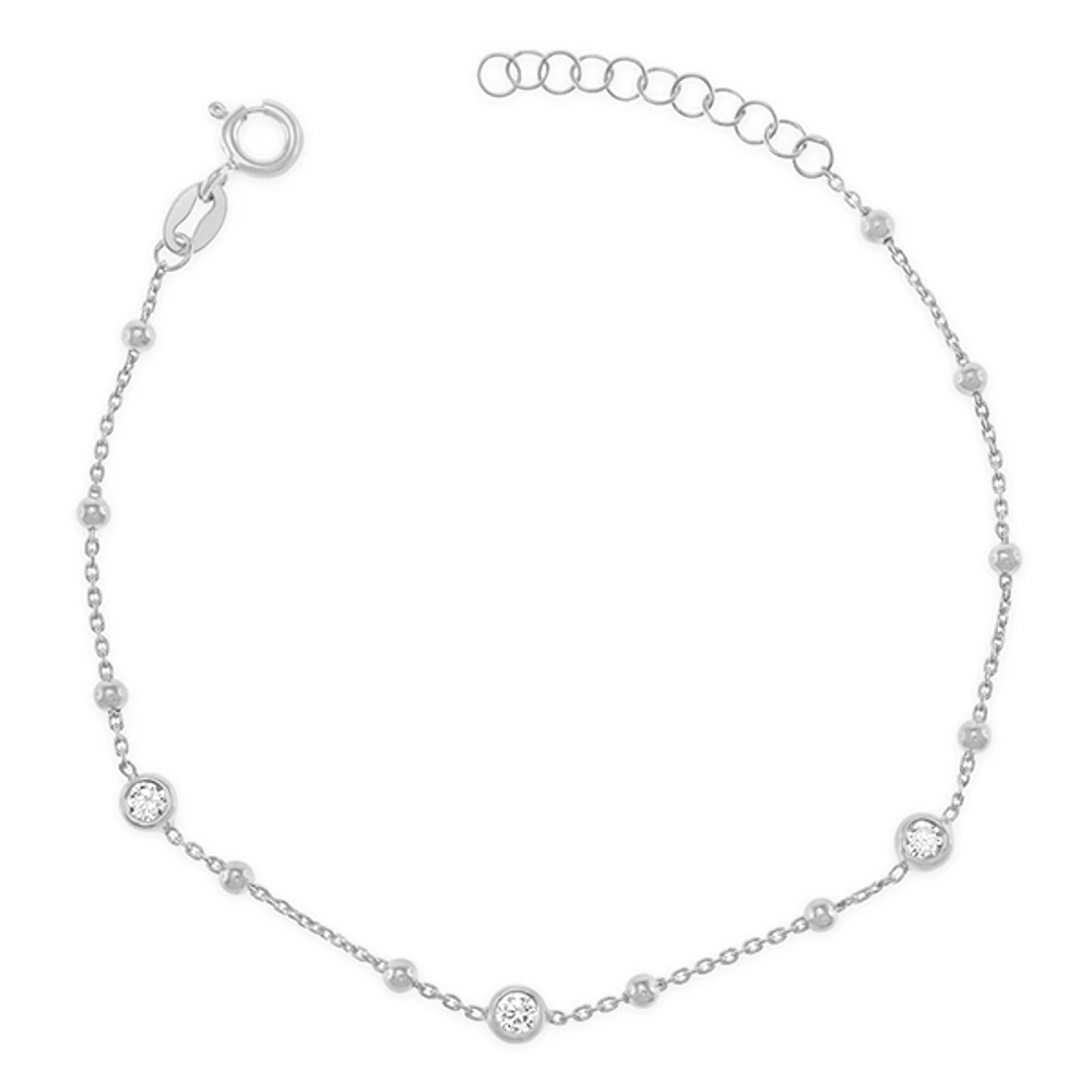 Sterling Silver Cubic Zirconia Bracelet 149165