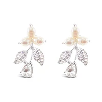 Bridal Crystal & Pearl Necklace & Earrings Set 146367