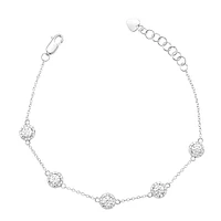 Sterling Silver Cubic Zirconia Round Bracelet 146677