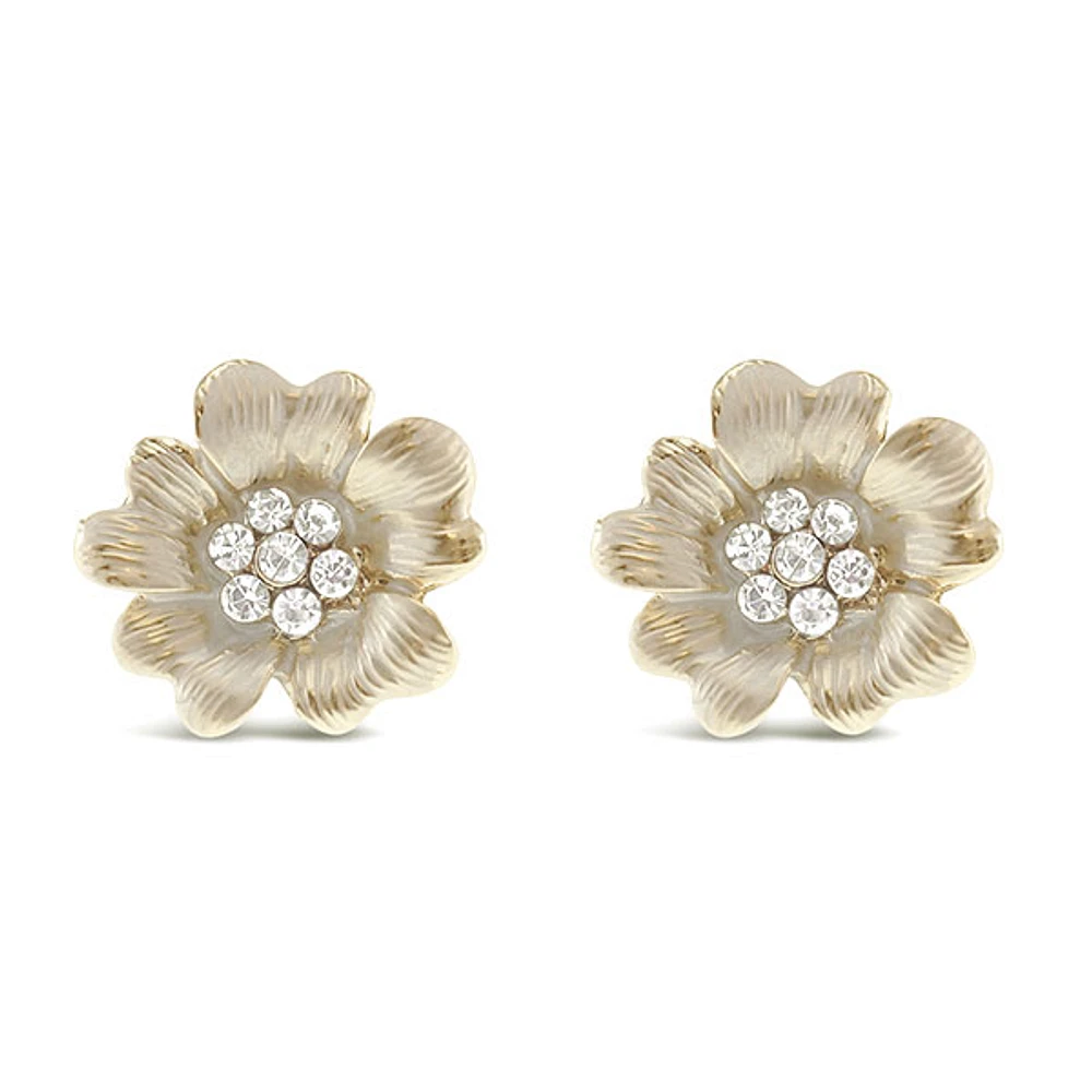 Bridal Gold Flower Necklace & Earrings Set 146365