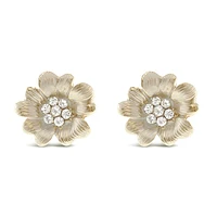 Bridal Gold Flower Necklace & Earrings Set 146365
