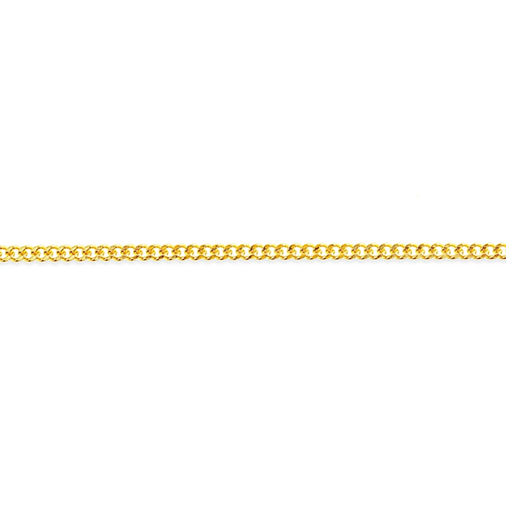 Gold Plated Sterling Silver Cuban Link Anklet 145117
