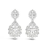 Bridal Silver Cubic Zirconia Drop Earrings 145944