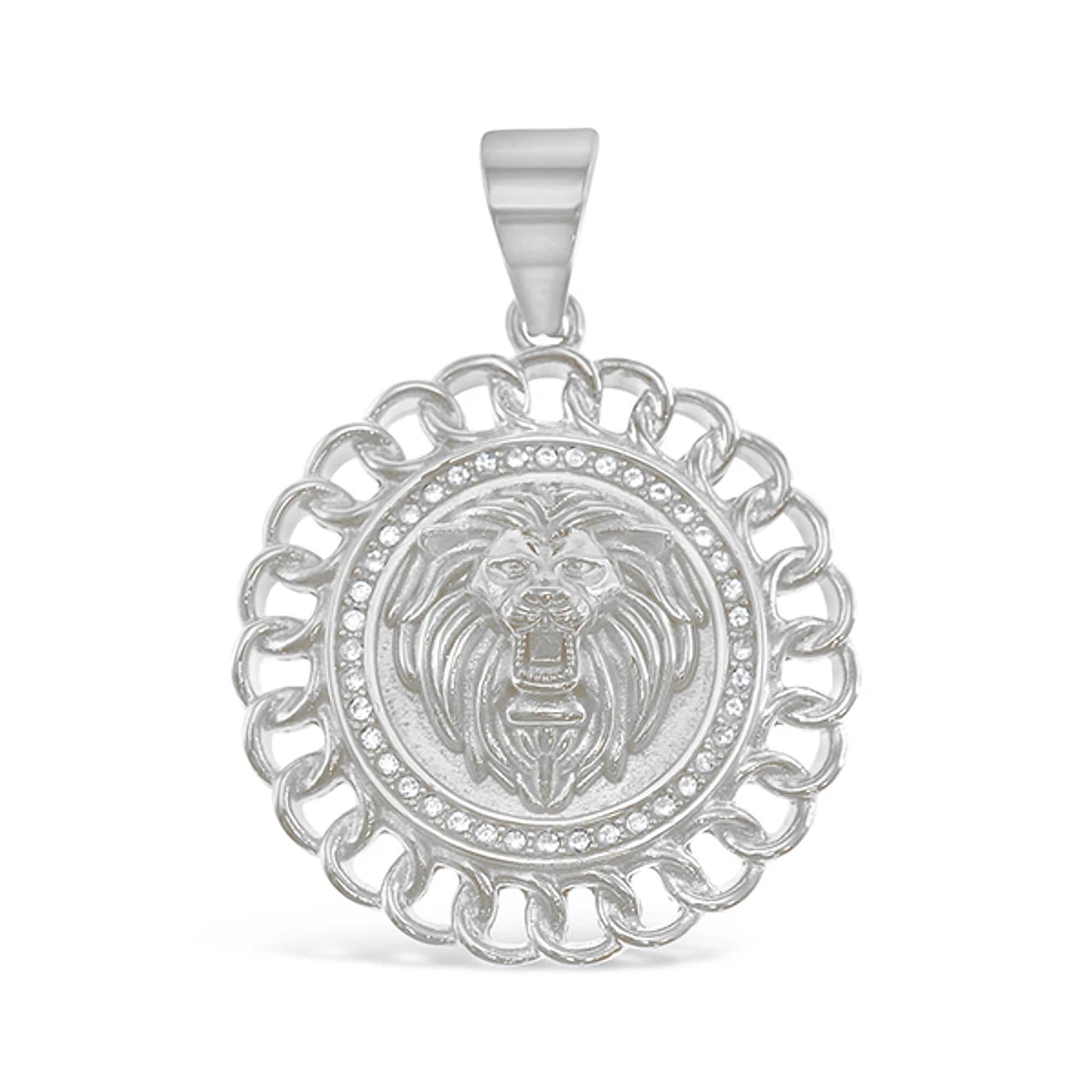 Stainless Steel Lion Crystal Pendant 148148