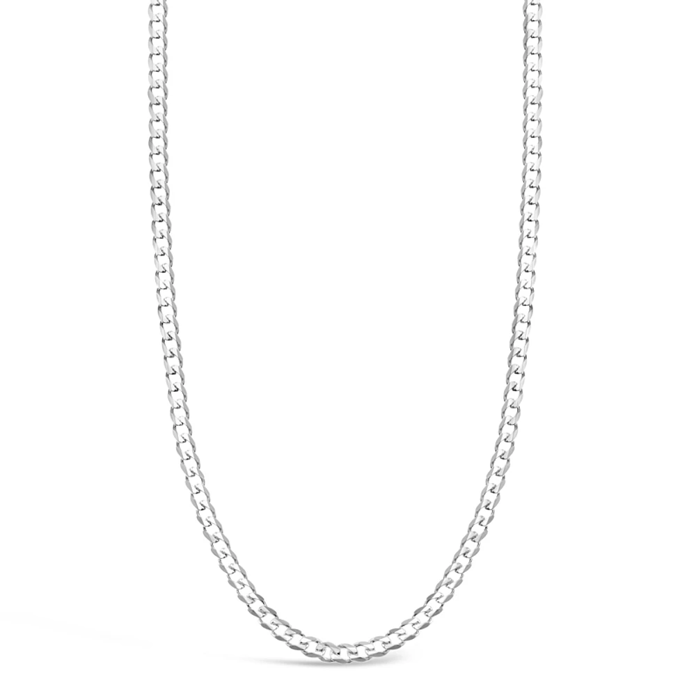 Sterling Silver 3.8mm Cuban Link  20" Chain Necklace 142102