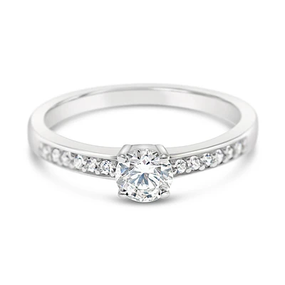 Sterling Silver Round Cubic Zirconia Ring 148067