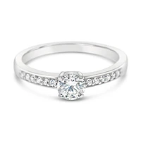 Sterling Silver Round Cubic Zirconia Ring 148067