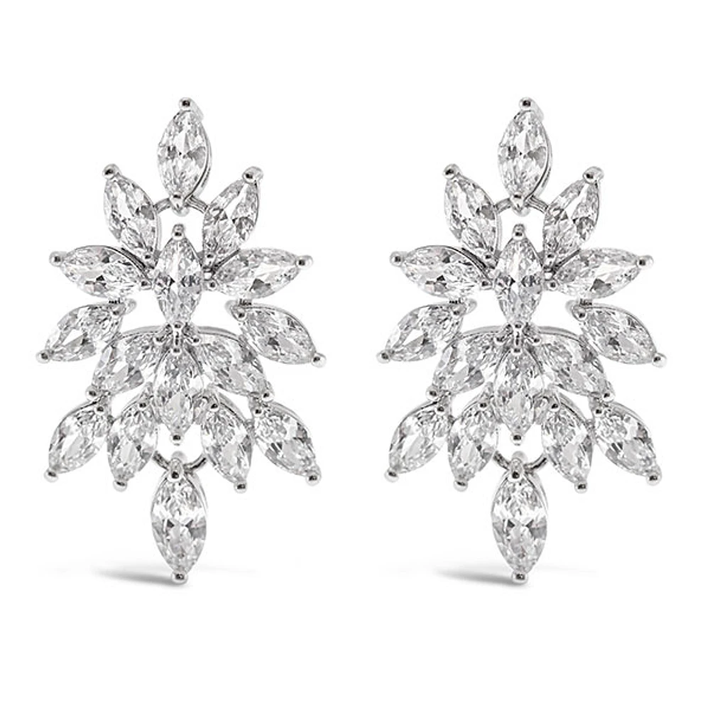 Bridal Silver Cubic Zirconia Necklace & Earrings Set