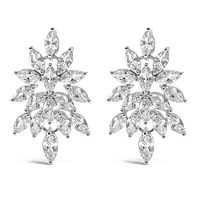 Bridal Silver Cubic Zirconia Necklace & Earrings Set