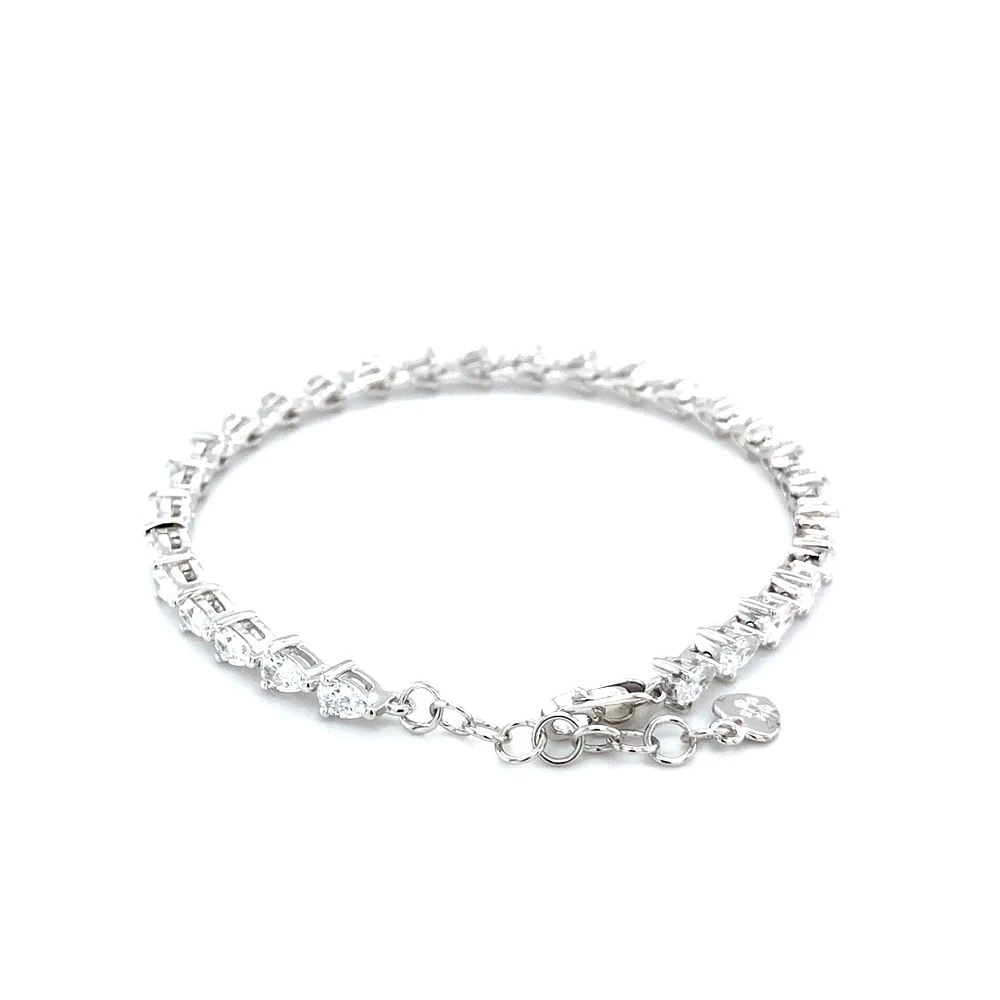 Sterling Silver Cubic Zirconia Bracelet 130385
