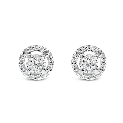 Sterling Silver Cubic Zirconia Round Studs 139378