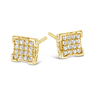 Gold Plated Sterling Silver Cubic Zirconia Earrings 142511