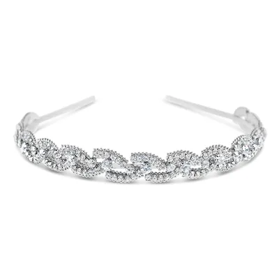 Bridal Silver Crystal  Headband 142201