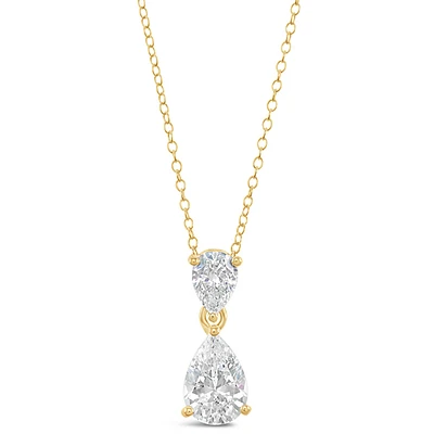 Gold Plated Sterling Silver Cubic Zirconia Necklace 152733