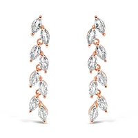 Bridal Rosegold Cubic Zirconia Necklace & Earrings Set