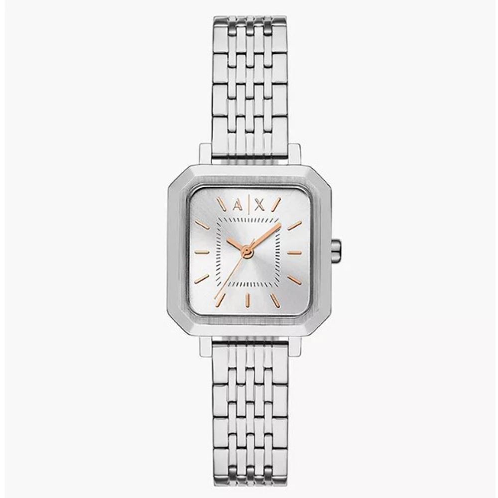 Armani Exchange Three-Hand Stainless Steel Watch 153657