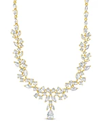 Bridal Gold Cubic Zirconia Necklace and Earrings set