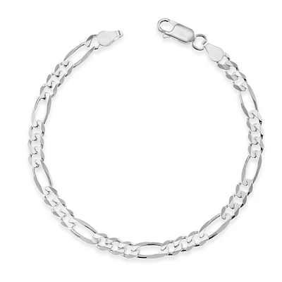 Sterling Silver 4.3mm Figaro 7" Bracelet 142098