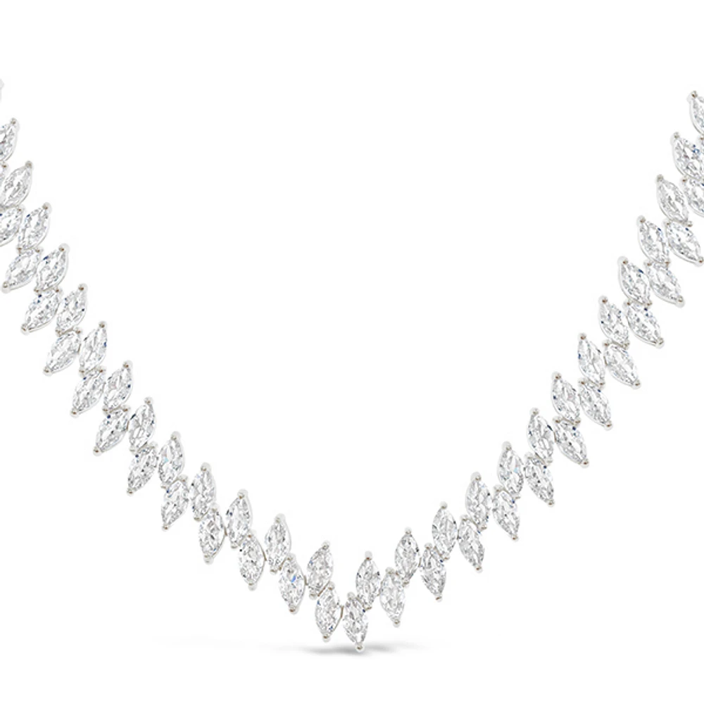 Bridal Silver  Cubic Zirconia Necklace  149296