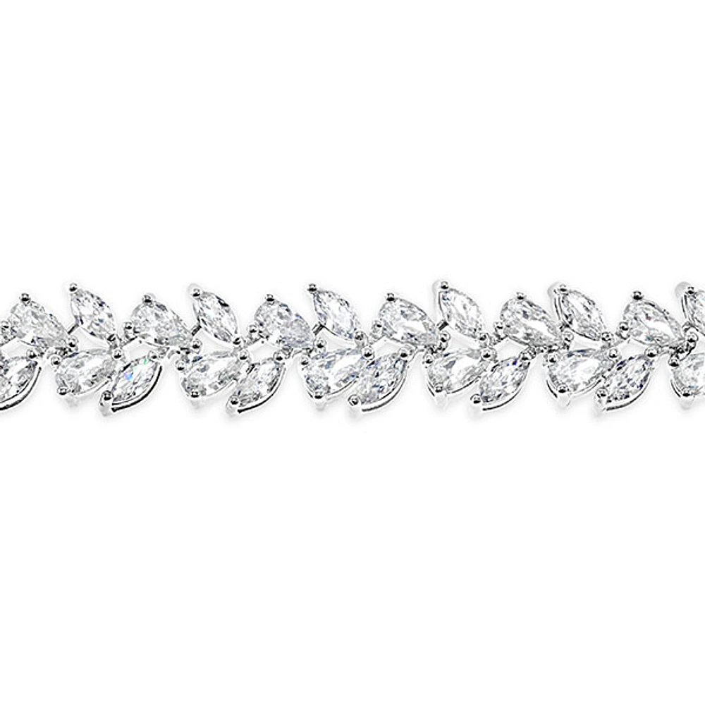 Bridal Cubic Zirconia Silver Bracelet 145887