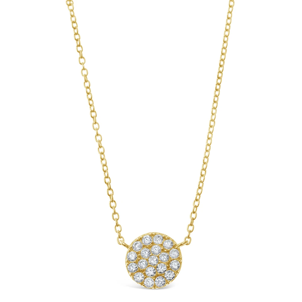 Yellow Gold Plated Sterling Silver Cubic Zirconia Necklace 129277