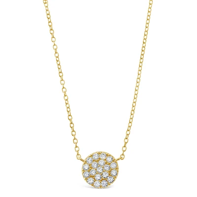 Yellow Gold Plated Sterling Silver Cubic Zirconia Necklace 129277