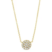 Yellow Gold Plated Sterling Silver Cubic Zirconia Necklace 129277