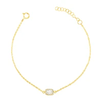 Gold Plated Sterling Silver Cubic Zirconia Bracelet