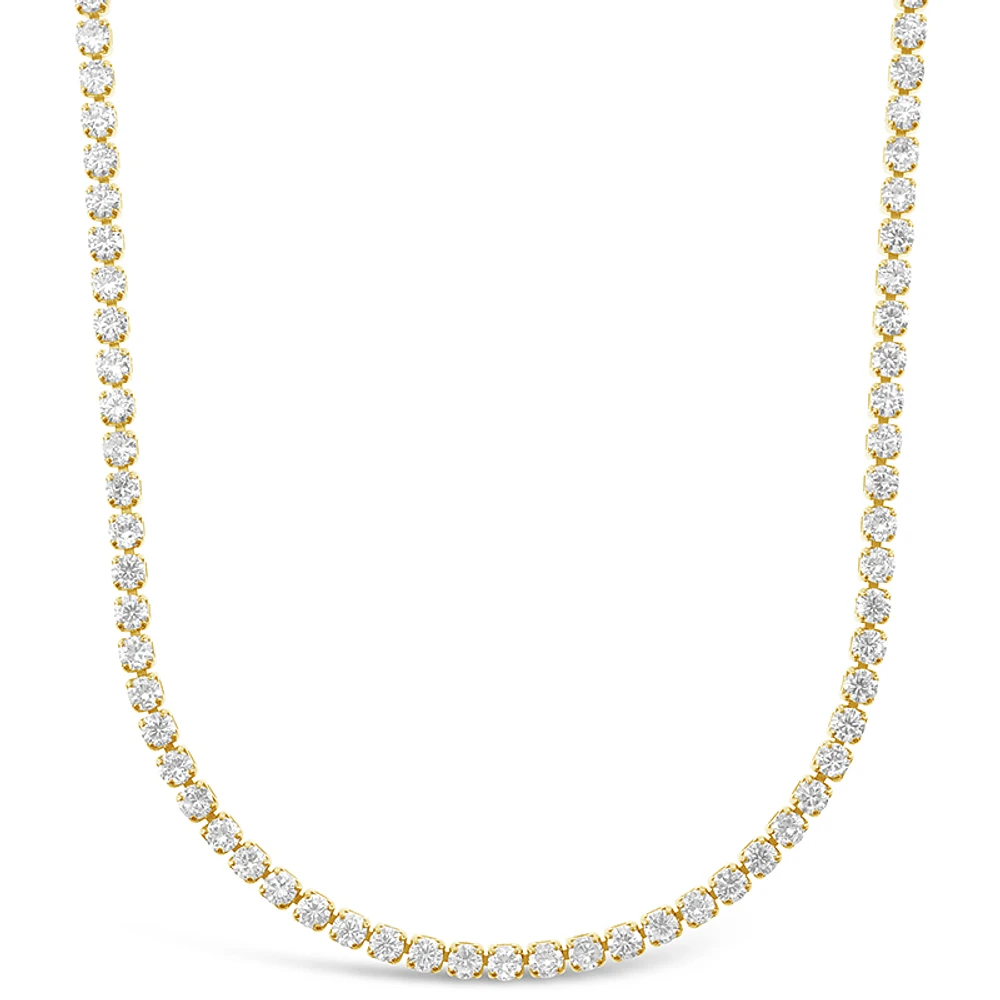 Fashion Cubic Zirconia Gold Tennis 12" Choker 143265