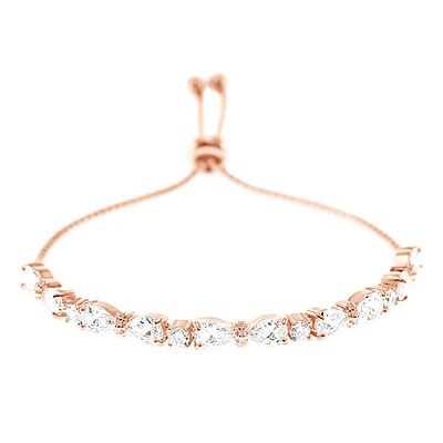Bridal Cubic Zirconia Rosegold Adjustable Bracelet 145896