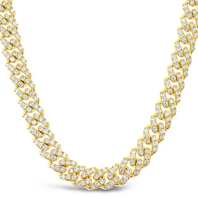 Fashion Cubic Zirconia Cuban Link 24" Inches Necklace 143464