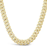 Fashion Cubic Zirconia Cuban Link 24" Inches Necklace 143464