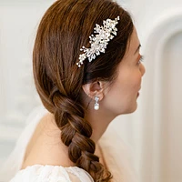 Bridal Silver Flower Hair Clip 142042