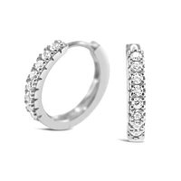 Sterling Silver Cubic Zirconia Huggies 132842