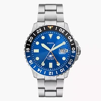 Fossil Blue GMT Stainless Steel Watch 153637