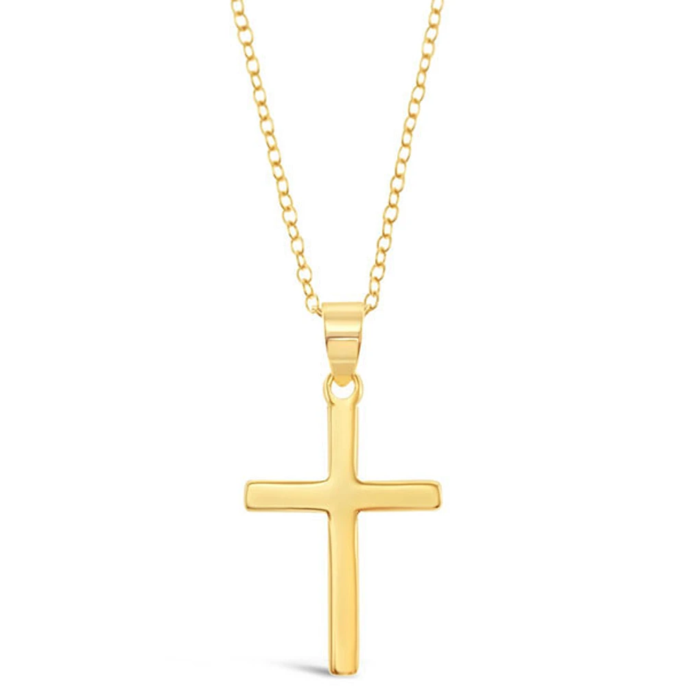 Gold Plated Sterling Silver Cross Necklace 146455