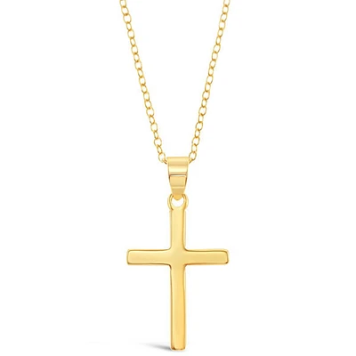 Gold Plated Sterling Silver Cross Necklace 146455