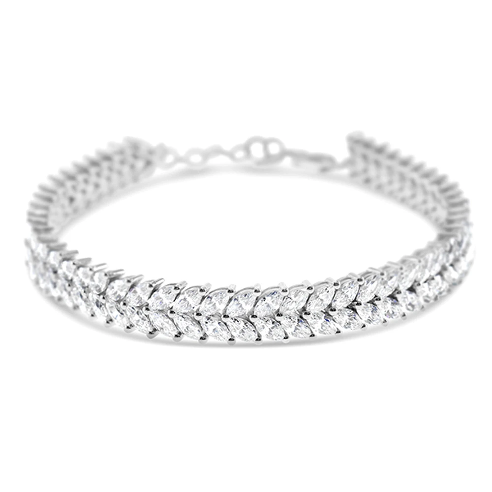 Sterling Silver Cubic Zirconia Tennis Bracelet 144939