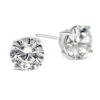 Sterling Silver Cubic Zirconia Round 8mm Studs 9001459