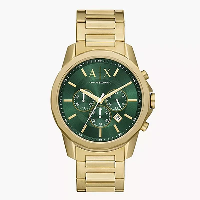 Armani Exchange Chronograph Gold-Tone Stainless Steel Watch 151899