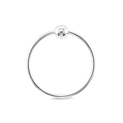 Sterling Silver Plain 10mm Nose Hoop With Ball 146214