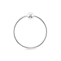 Sterling Silver Plain 10mm Nose Hoop With Ball 146214