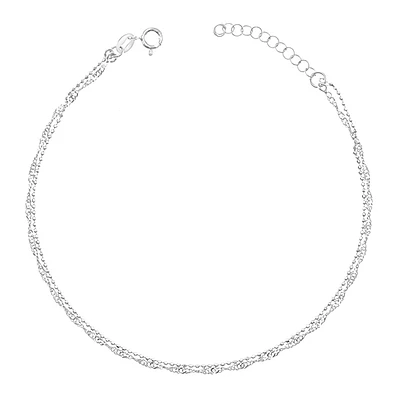 Sterling Silver Twist Anklet 141821