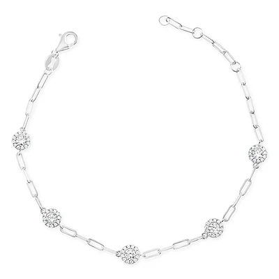 Sterling Silver Cubic Zirconia Bracelet 153060