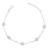 Sterling Silver Cubic Zirconia Bracelet 153060