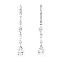 Sterling Silver Teardrop Cubic Zirconia Earrings 153414