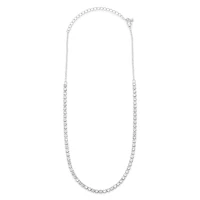 Fashion Cubic Zirconia Silver Tennis 12" Choker 143264