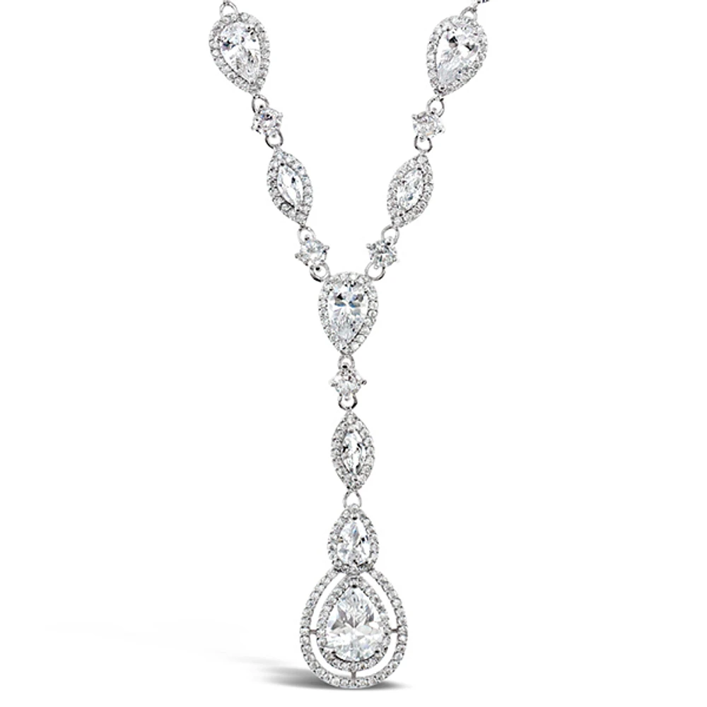 Bridal Silver Cubic Zirconia Necklace 125962