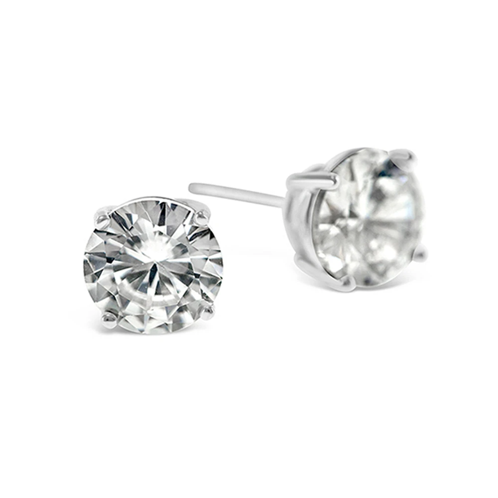Sterling Silver Cubic Zirconia Round 4mm Studs 9001455