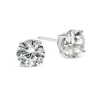 Sterling Silver Cubic Zirconia Round 4mm Studs 9001455